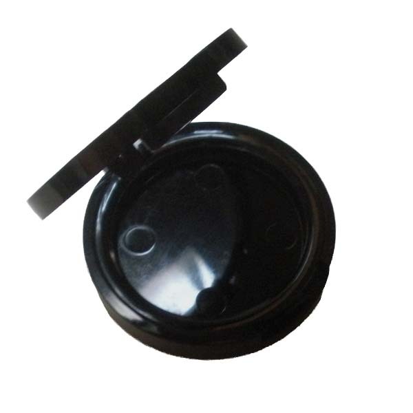 Round Shiny Black Blush Compact 37mm